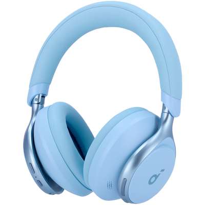 Auricolari Wireless Soundcore by Anker - 55 ore di riproduzione - Fino a 98% Riduzione del Rumore - Ricarica veloce - Personalizzazione tramite l'app Soundcore - Colore azzurro