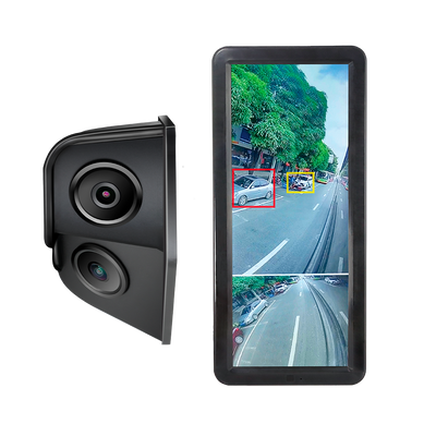 Kit retrovisione lato sinistro - Telecamera posteriore e angolo cieco - Rilevamento tramite IA di pedoni e moto - Registrazione sul monitor - Display IPS con BLC e luminosità automatica