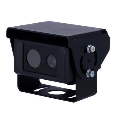 Telecamera termica con rilevamento delle collisioni - Portata di rilevamento termico 50m - Resistente all'acqua IP69K - Telecamera a doppia ottica visibile e termica - Connettore M12 a 4 pin