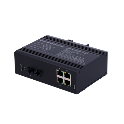 Switch PoE White Label - Montaggio su guida DIN - 4 Porte Gigabit + 2 SFP Gigabit - 90W porte 1 o 2 / 30W porta 3-4 / Massimo 120W - IEEE802.3af/at/bt | PoE/PoE+/Hi-PoE - VLAN/STP/RSTP/MSTP/ERPS/SNMP/ACL - Static LAG/IGMP Snooping/DHCP Snoop/802.1x