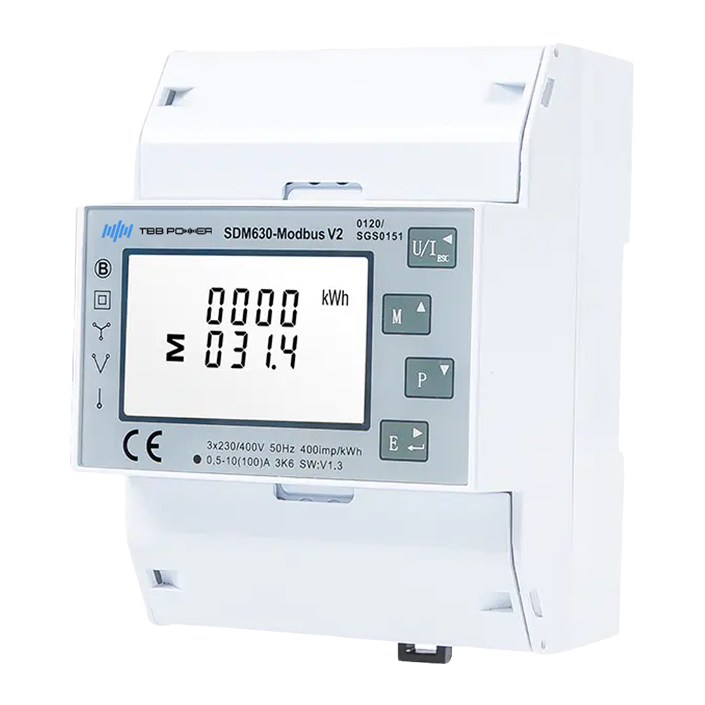 Smart Meter TBB - Trifásico | Bidireccional - Compatible con inversor Riio SUN II - Montaje en carril DIN - Para sistemas trifásicos conectados a red