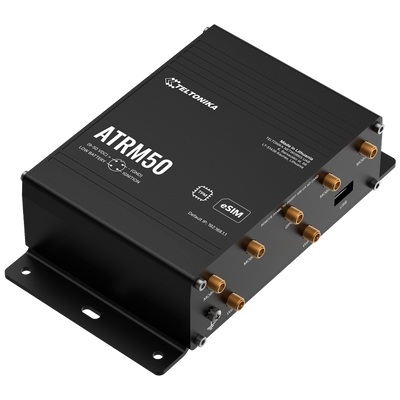 Router Industriale 5G M12 - 5G Sub-6Ghz SA/NSA ( compatibile con 4G/3G ) - 4 Porte M12 10/100/1000Mbps - Dual Sim e eSim - Connettore M12 A (9 - 50 VDC ) - 802.11b/g/n/ac Wi-Fi 5