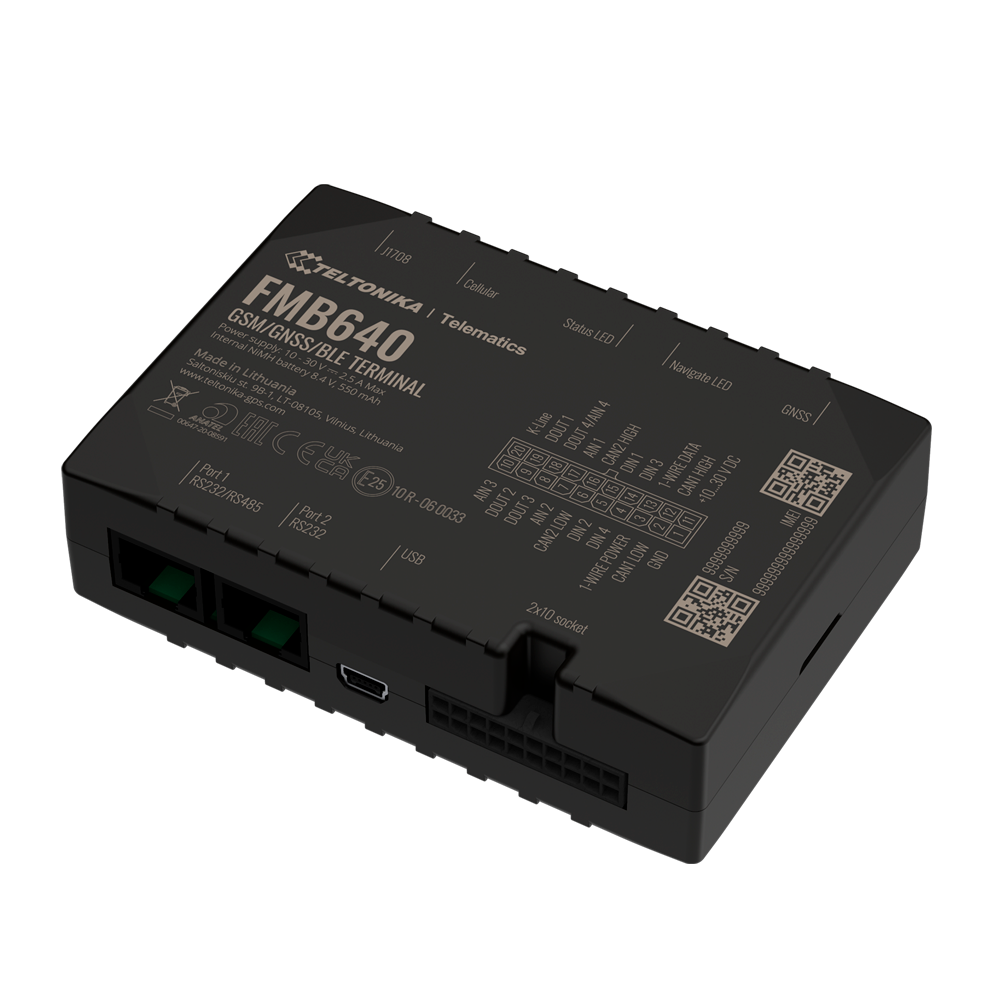 Tracker professionale per veicoli - Collegamento del cablaggio interno - Installazione occulta sotto il cruscotto - 2G - Dual-SIM | Lettura del tachigrafo per mezzi pesanti - Ingressi e uscite D/A | Lettura del CAN bus