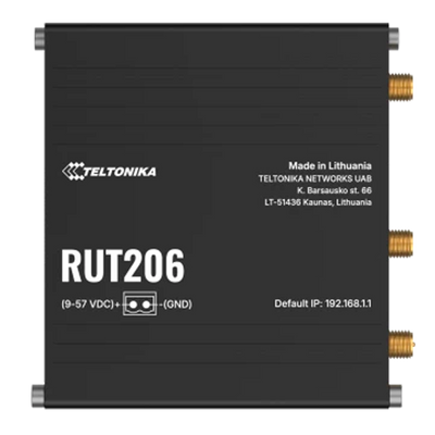 Teltonika Router 4G Industriale - 2 porte Ethernet RJ45 Fast Ethernet - 4G (LTE) Cat 4 fino a 150Mbps - 1 x 6-pin RS232/RS485  - Wi-Fi 802.11b/g/n 2.4GHz - Alloggiamento in Alluminio