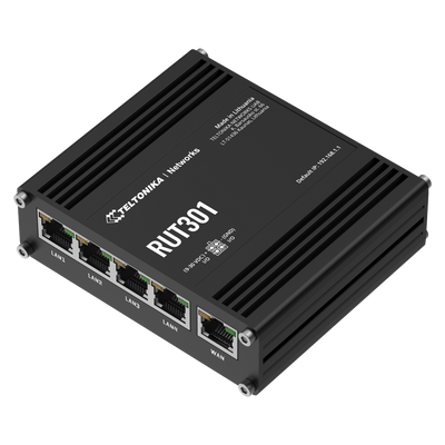 FENIVA | Router industriale con 5 porte da RJ45 10/100 Mbps - Ecosistema IoT: Modbus, MQTT, OPC UA e BACnet - Tunnel VPN: OpenVPN, IPsec, WireGuard e altri ancora - Sistema RutOS con sicurezza e firewall avanzato - Include 2 pin di ingresso/uscita dig...