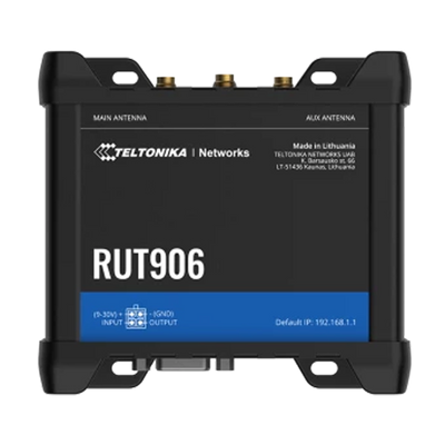 Teltonika Router 4G Industriale - 4 porte Ethernet RJ45 Fast Ethernet - Dual SIM 4G (LTE) Cat 4 fino a 150Mbps - 3x Ingresso + 3x Uscita Digitale + RS232 + RS485 - Wi-Fi 802.11b/g/n 2.4GHz - Posizionamento GNSS