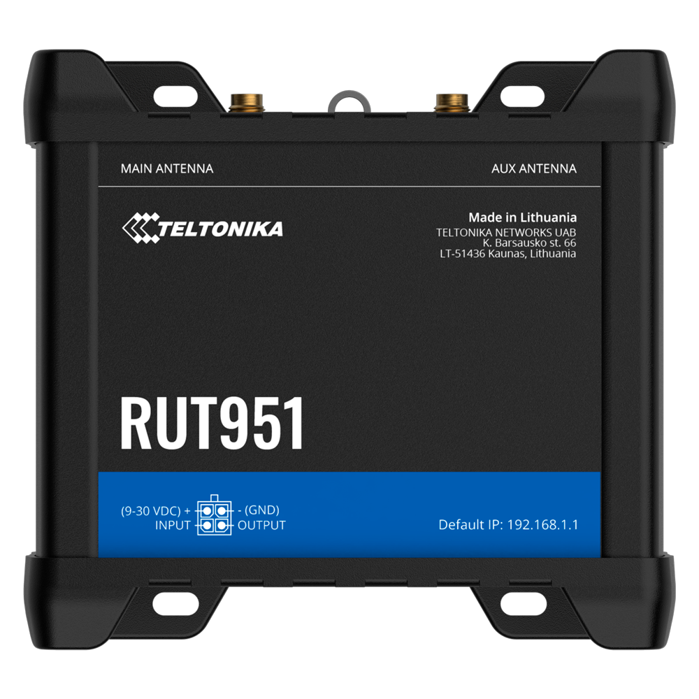 Teltonika Router 4G Industrial - 4 puertos Ethernet RJ45 Fast Ethernet - 4 puertos PoE 802.3af/at Máximo 90W - Dual SIM 4G (LTE) Cat 4 hasta 150Mbps +Esim - 1x Entrada + 1x Salidas Digitales - Wi-Fi 802.11b/g/n 2.4GHz