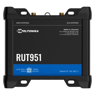 Teltonika Router 4G Industrial - 4 puertos Ethernet RJ45 Fast Ethernet - 4 puertos PoE 802.3af/at Máximo 90W - Dual SIM 4G (LTE) Cat 4 hasta 150Mbps +Esim - 1x Entrada + 1x Salidas Digitales - Wi-Fi 802.11b/g/n 2.4GHz