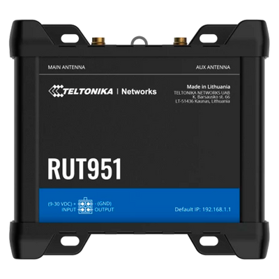 Teltonika Router 4G Industriale - 4 porte Ethernet RJ45 Fast Ethernet - Dual SIM 4G (LTE) Cat 4 fino a 150Mbps - 1x Ingresso + 1x Uscite digitali - Wi-Fi 802.11b/g/n 2.4GHz - Alloggiamento in Alluminio