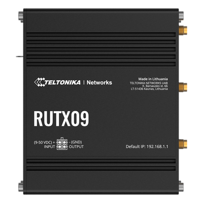 Teltonika Router 4G Industriale - Dual SIM 4G Cat 6 - 1x Ingresso/Uscita Digitale - Alloggiamento in Alluminio - Posizionamento GNSS - 4 porte Ethernet RJ45 Gigabit