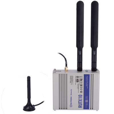 Teltonika Router Industriale - Wi-Fi 5 - Bluetooth LE 4.0 - 4 porte Ethernet RJ45 Gigabit - USB 2.0  - Ingresso/Uscita Digitale