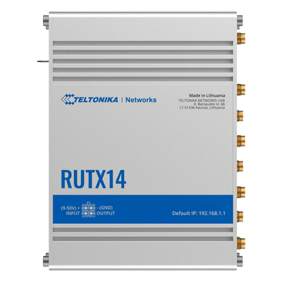 Teltonika Router 4G Industriale - Modem 4G Cat 12 Dual SIM  - Wi-Fi 5 - Bluetooth LE 4.0 - Posizionamento GNSS - 5 porte Ethernet RJ45 Gigabit