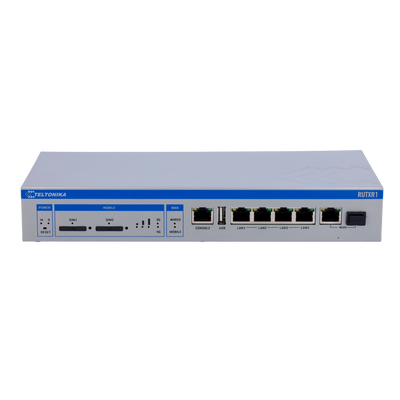 Teltonika Router 4G Industriale - Dual SIM 4G Cat 6 - Wi-Fi 5 - 4 porte Ethernet RJ45 Gigabit - Porta SFP Gigabit - Montaggio su rack