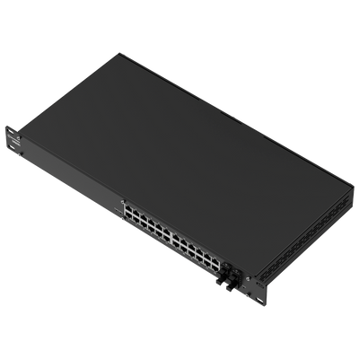 Teltonika Switch Gestionable Capa 3 - 24 puertos Gigabit+ 4 SFP Gigabit - DHCP/VLAN/STP/RSTP/MRP/ACL/QoS/SNMP - Licencia de gestión RMS  ( 2 años incluidos ) - Enrackable