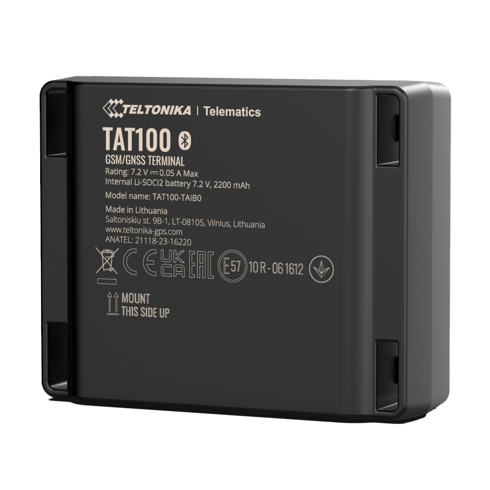 Tracker standalone Teltonika per la sicurezza personale - Batteria interna - Durata della batteria fino a 4 anni - Completamente portatile - 2G e BLE per TK-EYE - Adatto per esterni IP68