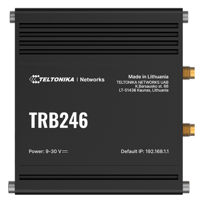 Teltonika Gateway 4G Industrial - 4G Cat 4 / 3G / 2G - Porta RJ45 10/100Mbps - Porte RS232 e RS485 - Dual SIM