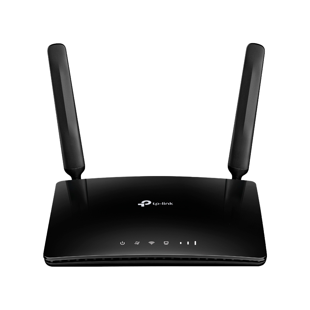TP-LINK - Router 4G LTE - Connessione Wifi a 300 Mbps - Velocità di download fino a 150 Mbps - Velocità di upload fino a 50 Mbps - Comunicazione mediante scheda SIM