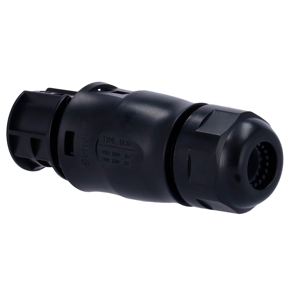 Conector AC hembra - Instalaciones en cadena - Protección IP68 de salida AC - Compatible con serie MS de TSUN