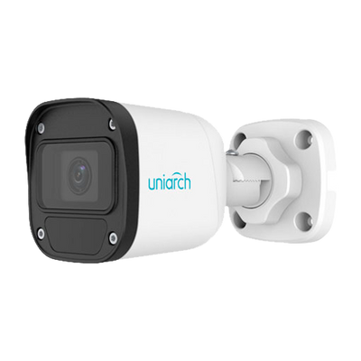 Telecamera Bullet IP Uniview-Uniarch - 2 MP | Ottica 2.8 mm - IR 30 m | DWRD -  - PoE | IP67 - Microfono integrato