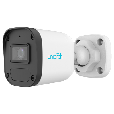 Telecamera Bullet IP Uniview-Uniarch - 4 MP | Ottica 2.8 mm  - IR 30 m | DWRD - Rilevamento del corpo umano - PoE | IP67 - Microfono integrato