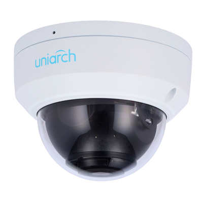 Telecamera Dome IP Uniview-Uniarch - 4 MP | Ottica 4 mm  - IR 30 m | DWRD - Rilevamento del corpo umano 2.0 - PoE | IP67 | IK10 - Microfono integrato