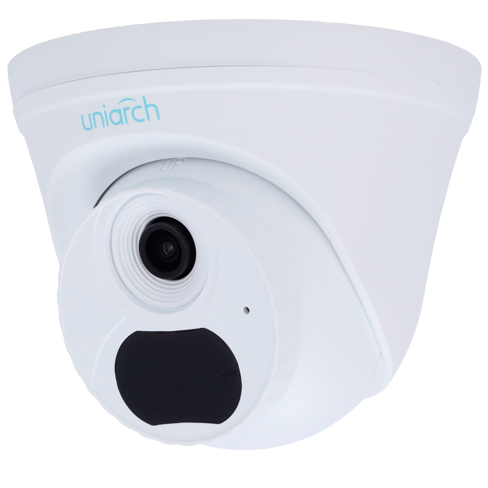 Cámara Turret IP Uniview-Uniarch - 2 MP | Lente 2.8 mm  - IR 30 m | DWRD - Detección de cuerpo humano - PoE | IP67 - Micrófono integrado