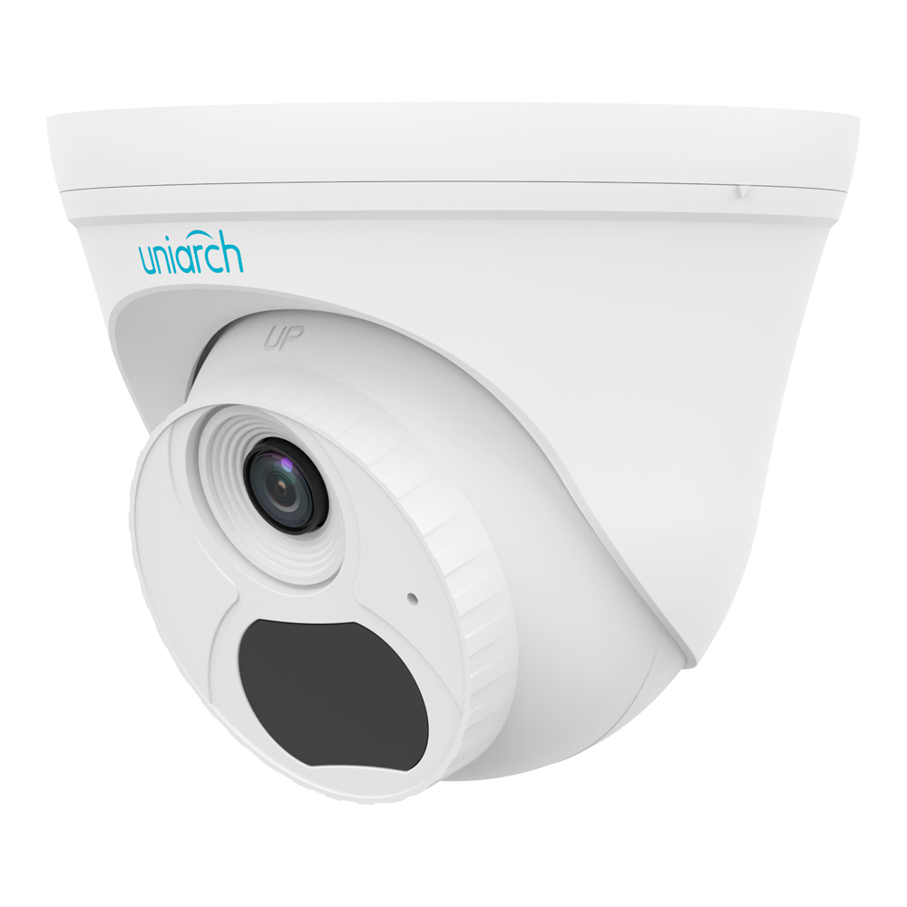 Telecamera IP Turret | Uniarch - 4 Mp | Obiettivo 2.8 mm  - IR Distanza 30 m - 1/3.0" Progressive Scan CMOS - PoE | UMD | DWDR - Microfono integrato | ONVIF