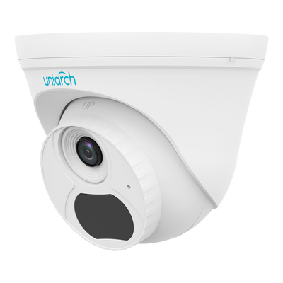 Telecamera IP Turret | Uniarch - 4 Mp | Obiettivo 2.8 mm  - IR Distanza 30 m - 1/3.0" Progressive Scan CMOS - PoE | UMD | DWDR - Microfono integrato | ONVIF
