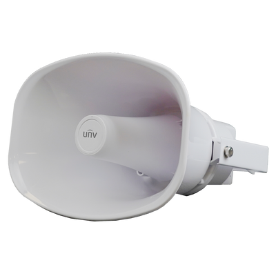 Altoparlante a tromba Uniview 30 W - Supporta la trasmissione con l'NVR Uniview - Storage integrato - Supporta l'audio bidirezionale - PoE | 130 dBSPL | -37 dBV/Pa | Allarme - IP66 | Interfaccia web