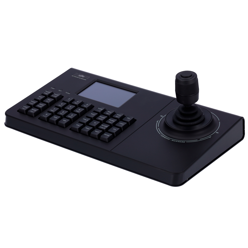 Univisione della tastiera IP - Doppia interfaccia: diretto o rete - Schermo LCD 4" - Interfaccia IP/RS-232/RS-485 - Joystick 4 assi