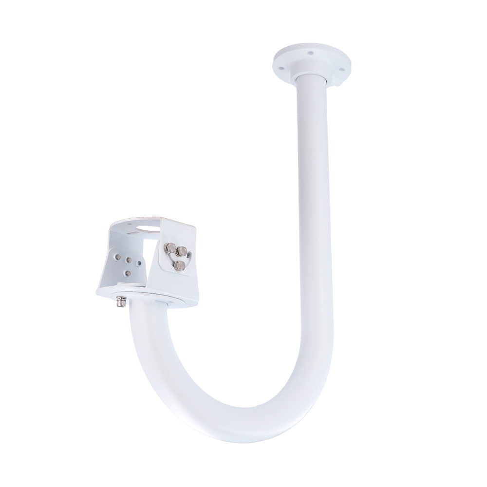 Staffa a parete - Per dome motorizzate - Adatto per uso interno ed esterno - Colore bianco - Passacavo