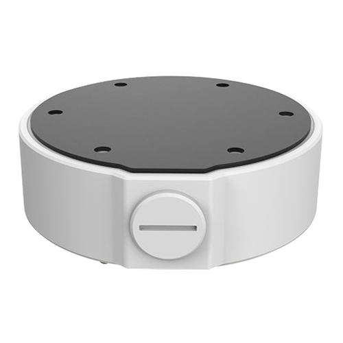 Scatola di giunzione - Per telecamere dome - Per esterni - Installazione a tetto o parete - Passacavo - Colore bianco