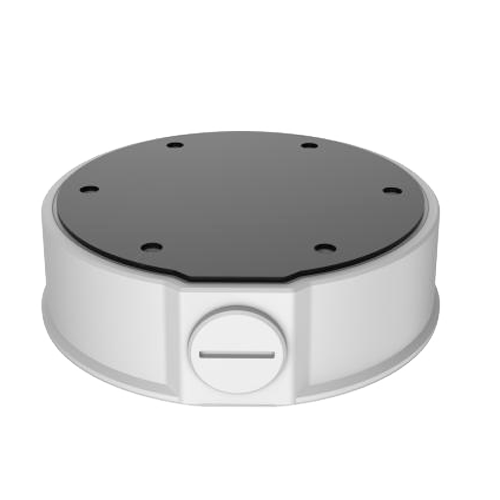 Scatola di giunzione - Per telecamere dome - Installazione a parete - Colore bianco - Passacavo