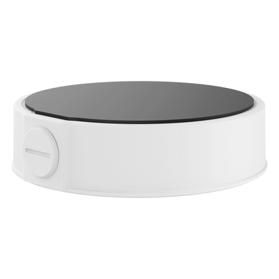 Scatola di giunzione - Per telecamere dome - Installazione a parete - Colore bianco 160 mm (diametro base) x 42. (H) - Passacavo