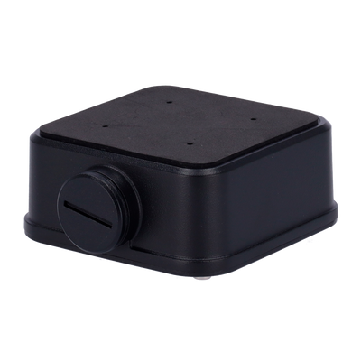Scatola di giunzione - Per telecamere bullet - Per esterni - Installazione a tetto o parete - Colore Nero - Passacavo