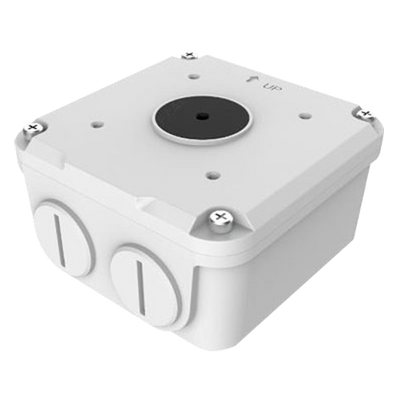Scatola di giunzione - Per telecamere bullet - Per esterni - Installazione a tetto o parete - Colore bianco - Passacavo