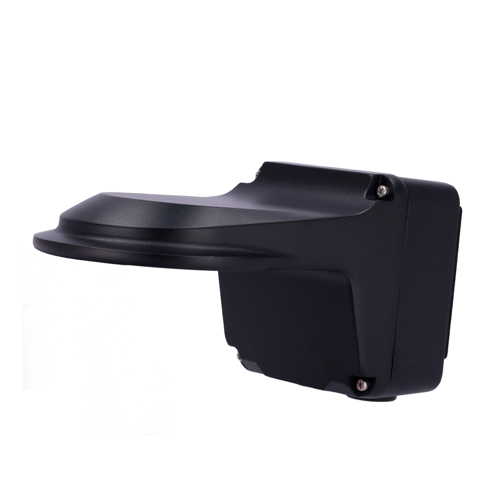 Staffa a parete - Scatola di giunzione - Adatto per esterni - Colore Nero - Compatibile con Uniview - Passacavo