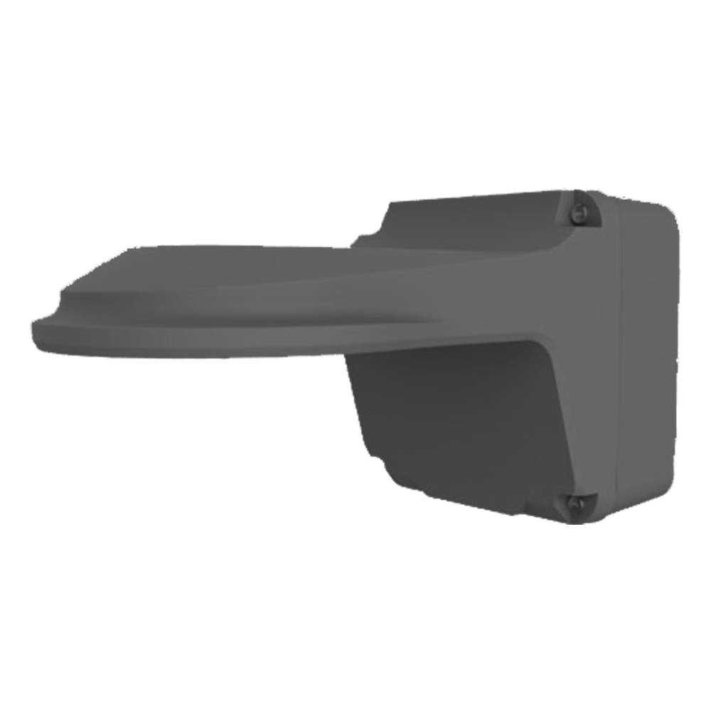 Staffa a parete - Per telecamere dome - Scatola di giunzione - Adatto per esterni - Passacavo - Colore nero