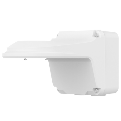 Staffa a parete - Per telecamere dome - Scatola di giunzione - Adatto per esterni - Colore bianco - Passacavo