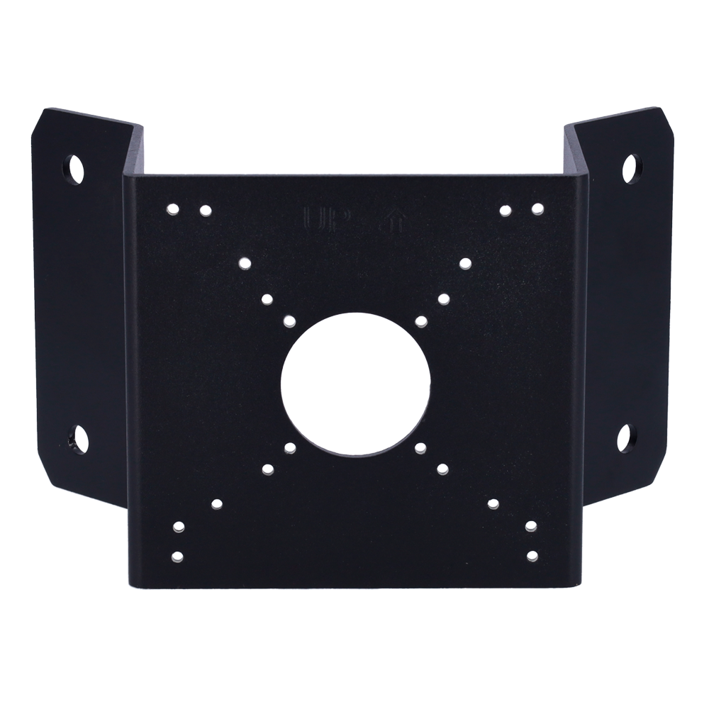 Staffe ad angolo - Per telecamere Bullet e Dome - Adatto per esterni - Colore nero - Passacavo