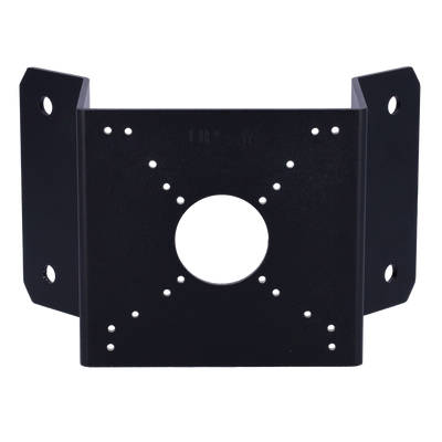 Staffe ad angolo - Per telecamere Bullet e Dome - Adatto per esterni - Colore nero - Passacavo