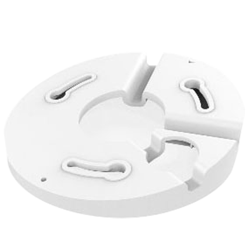 Staffa a soffitto inclinato - Per telecamere dome - Per interni - Colore bianco - Plastica