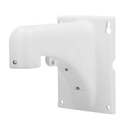 Staffa a parete - Per cupole motorizzate - Adatto per esterni - Colore bianco - Passacavo