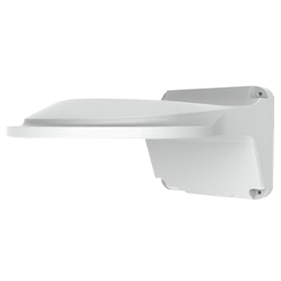 Staffa a parete - Per telecamere dome - Adatto per esterni - Colore bianco - Passacavo