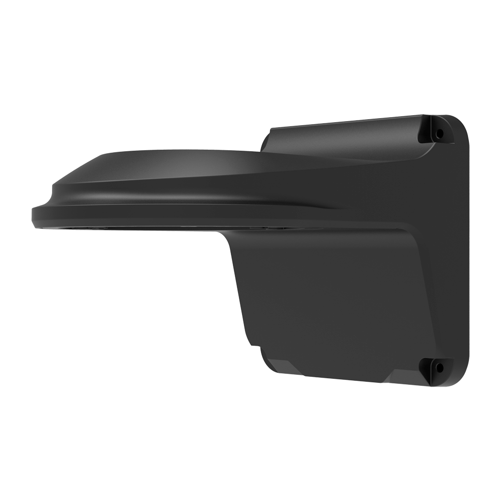 Staffa a parete - Per telecamere dome - Adatto per esterni - Colore nero - Passacavo