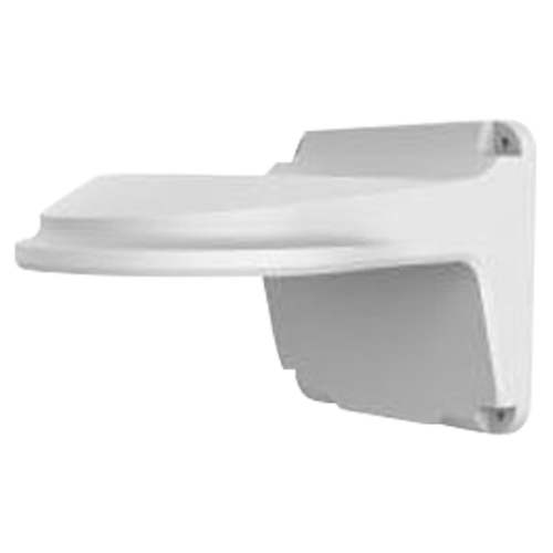 Staffa a parete - Per telecamere dome - Adatto per esterni - Colore bianco - Passacavo