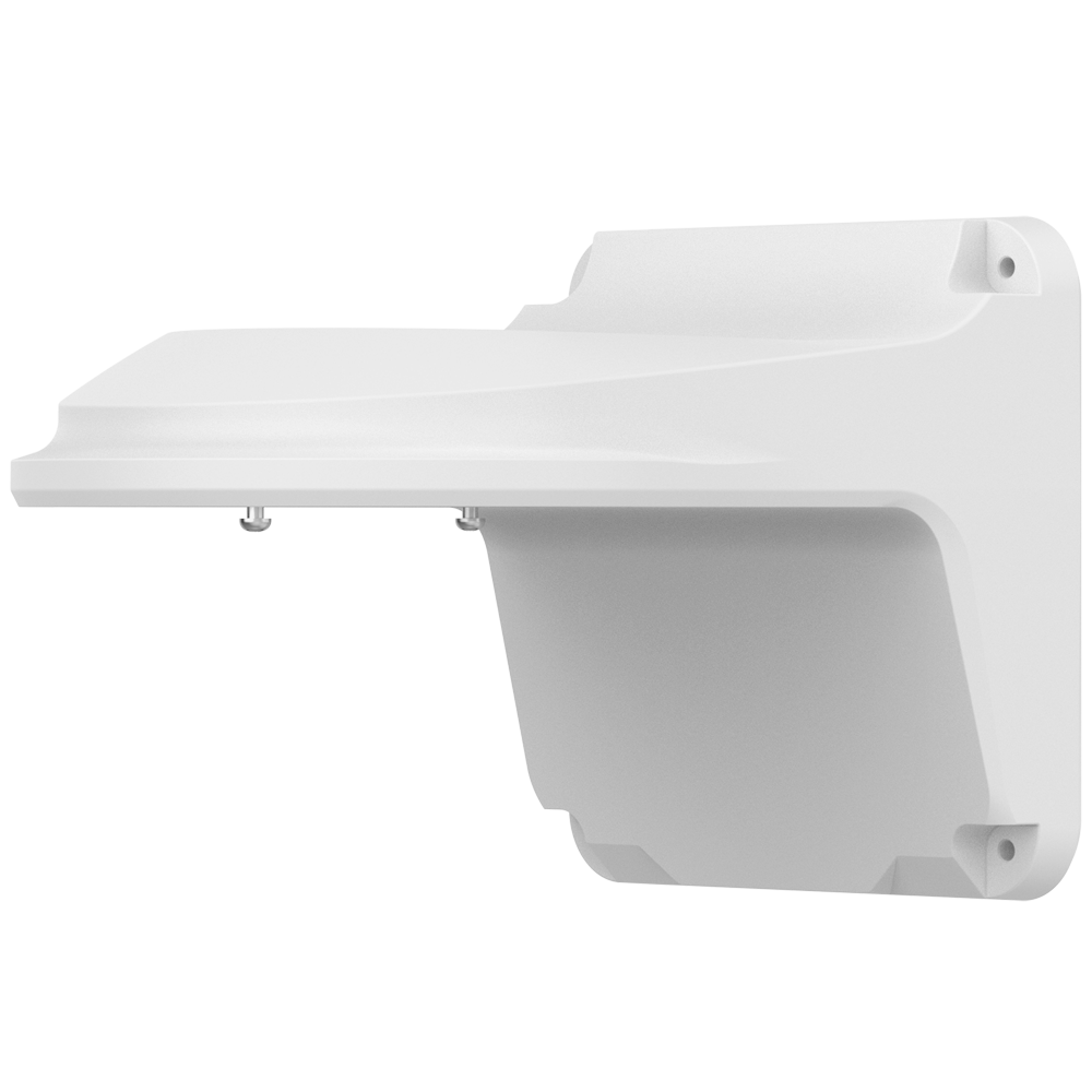 Staffa a parete - Per telecamere dome - Adatto per esterni - Colore bianco - Passacavo