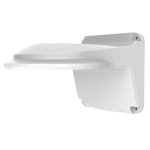 Staffa a parete - Per telecamere dome - Adatto per esterni - Colore bianco - Passacavo