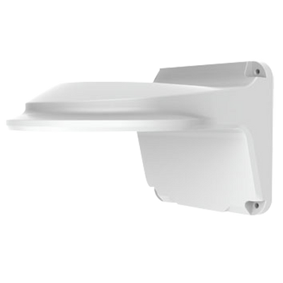 Staffa a parete - Per telecamere dome - Adatto per esterni - Colore bianco - Passacavo