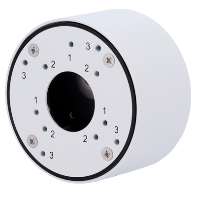 Scatola di giunzione - Per telecamere bullet - Per esterni - Installazione a tetto o parete - Colore bianco (RAL9003) - Passacavo